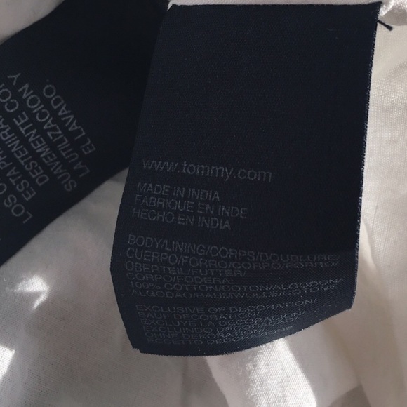 Tommy Hilfiger BLUE GRAY Pleated Cotton Skirt - Picture 3 of 4